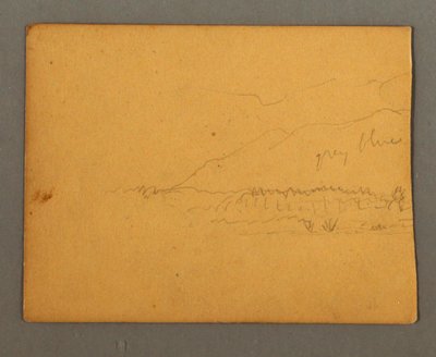 Zeichnung, Berge, möglicherweise 1856 von Frederic Edwin Church