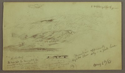 Zeichnung, Bergstudie, 6. Mai 1868 von Frederic Edwin Church