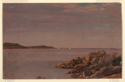 Zeichnung, Insel Mt. Desert, Küste von Maine, 1850 von Frederic Edwin Church