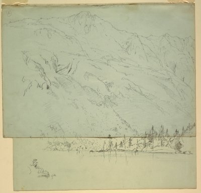 Zeichnung, Berg Katadhin, Maine, 1870–78 von Frederic Edwin Church