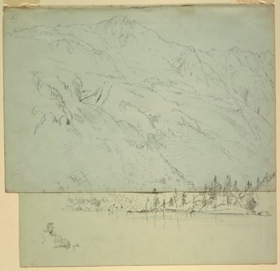 Zeichnung, Mt. Katahdin, Maine, 1870–78 von Frederic Edwin Church