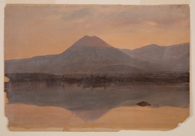 Zeichnung, Berg Katahdin vom Lake Katahdin, 1860–70 von Frederic Edwin Church