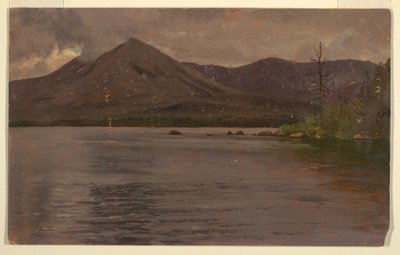 Zeichnung, Mt. Katahdin vom Lake Katahdin, 1877 von Frederic Edwin Church