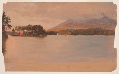 Zeichnung, Mt. Katahdin vom Togue Pond, 1878 von Frederic Edwin Church