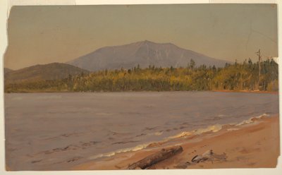 Zeichnung, Mt. Katahdin vom Togue Pond, möglicherweise 1878 von Frederic Edwin Church