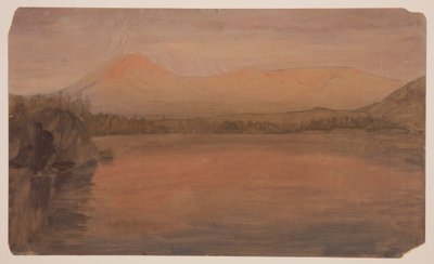 Zeichnung, Mts. Katahdin und Turner vom Lake Katahdin, 1860–78 von Frederic Edwin Church