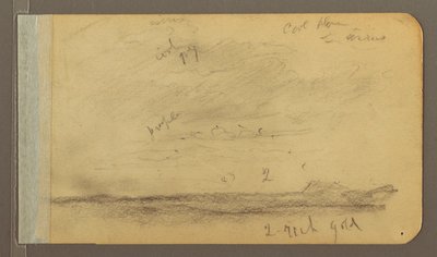 Zeichnung, Orizaba; Rückseite: Bewölkter Himmel, Dach, 1889 von Frederic Edwin Church