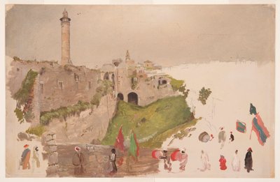 Parade beim Betreten der Stadt, Jaffa, Anfang März 1868 von Frederic Edwin Church