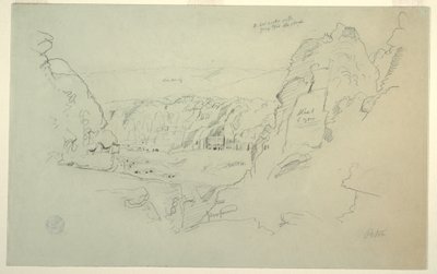 Petra, Jordanien von Westen, zeigt den Palast und die korinthischen Gräber, 26. Februar 1868 von Frederic Edwin Church
