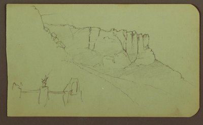 Felswand, Pilaster; Verso: Berglandschaft, Figuren, 1883 von Frederic Edwin Church