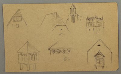Dachstudien, Österreich (?), 1868 von Frederic Edwin Church