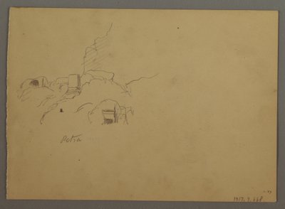 Zeichnung, Skizzen aus Petra, Jordanien, Februar 1868 von Frederic Edwin Church