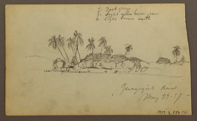 Himmel über dem Meer; Verso: Ufer des Guayas bei Guayaquil, Ecuador, 29. Mai 1857 von Frederic Edwin Church