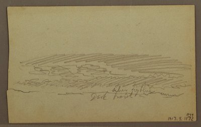 Himmelsstudie, Bergkämme, Regenbogen, 1860er Jahre von Frederic Edwin Church