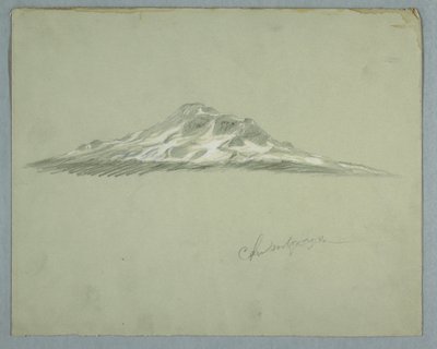 Schneebedeckter Gipfel des Chimborazo, Ecuador, Juli 1857 von Frederic Edwin Church