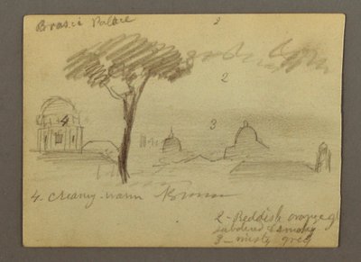 Petersdom und Vatikanstadt (von Norden gesehen), Rom, Italien, Januar 1869 von Frederic Edwin Church