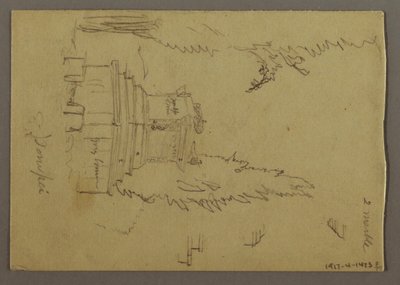 Zeichnung, Postkutsche, möglicherweise 1868-69 von Frederic Edwin Church