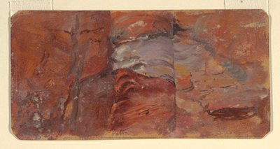 Studie von Felsen, Petra, Februar 1868 von Frederic Edwin Church