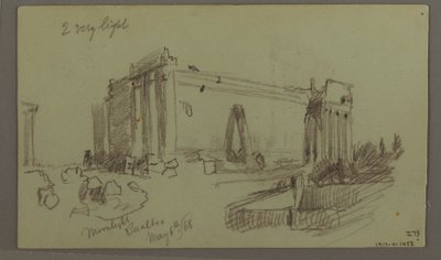 Studie von Tempelruinen, 8. Mai 1868 von Frederic Edwin Church