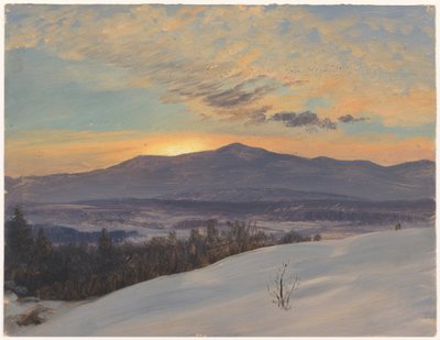 Sonnenuntergang über dem Hudson Valley, Winter von Frederic Edwin Church