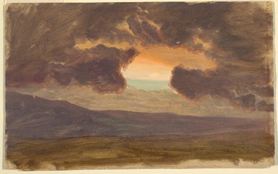 Sonnenuntergang über kahlen Hügeln von Frederic Edwin Church