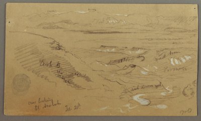 Blick über Wady el-Arabah, 20. Februar, möglicherweise 1868 von Frederic Edwin Church