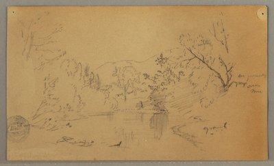 Windender Fluss in einem bewaldeten Tal, Vermont, Oktober 1865 von Frederic Edwin Church