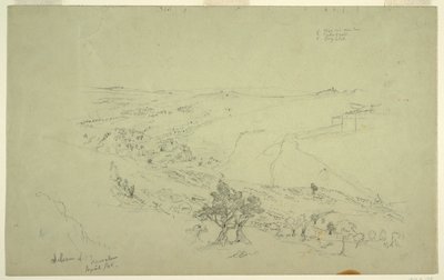 Siloah und Jerusalem, südöstliche Ecke der Mauern vom Ölberg aus gesehen von Frederic Edwin Church