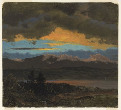Sonnenuntergang über dem Hudson Valley, New York von Frederic Edwin Church