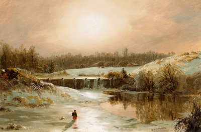 Winterszene in Hartford, um 1846-1847 von Frederic Edwin Church