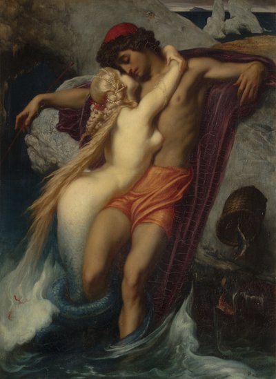 Der Fischer und die Sirene: Aus einer Ballade von Goethe von Frederic Leighton