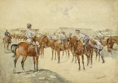 Ein Aufruf zu den Waffen von Frederic Remington