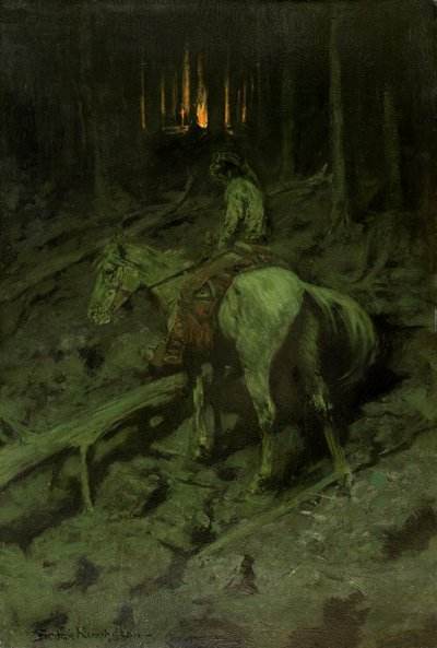 Apache-Feuersignal von Frederic Remington