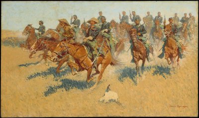 Kavallerieangriff auf den südlichen Ebenen von Frederic Remington