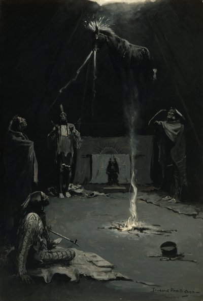 Indischer Feuergott (Der Gang des Medizinpferdes) von Frederic Remington
