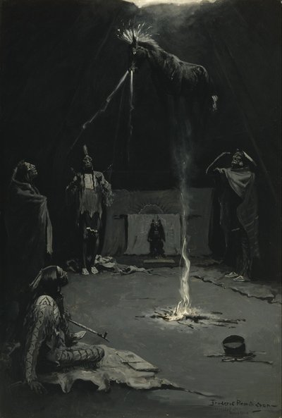 Indischer Feuergott (Der Gang des Medizinpferdes) von Frederic Remington