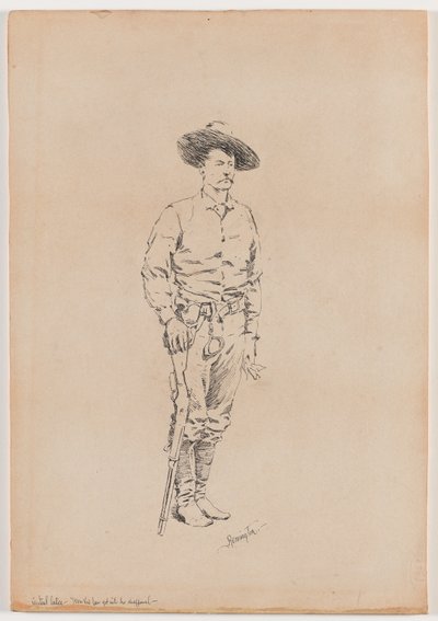Skizze eines Texas Rangers für 