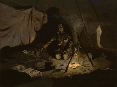 Die trockenen Blätter hielten länger als sie (ca. 1899) von Frederic Remington