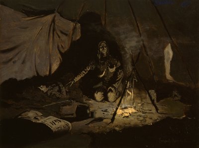 Die trockenen Blätter hielten länger als sie von Frederic Remington