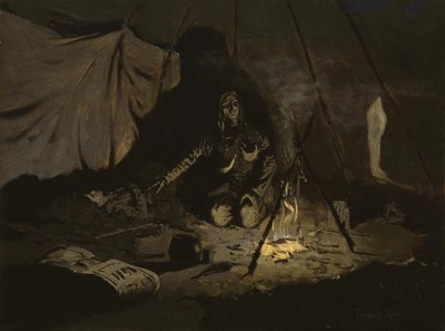 Die trockenen Blätter hielten länger als sie von Frederic Remington