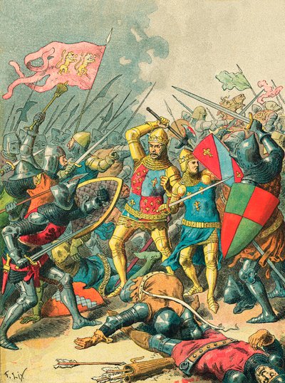 König Johann in der Schlacht von Poitiers von Frederic Theodore Lix