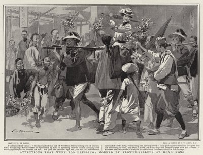 Aufdringliche Aufmerksamkeiten, von Blumenverkäufern in Hongkong bedrängt von Frederic de Haenen