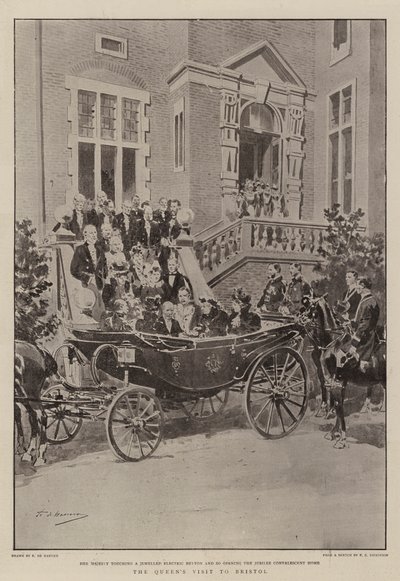 Der Besuch der Königin in Bristol von Frederic de Haenen