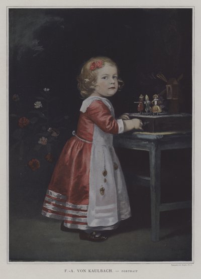 Porträt eines jungen Mädchens von Frederich August Kaulbach