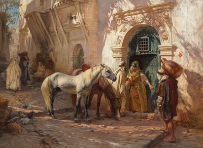 Eine Szene in Nordafrika; 1885 von Frederick Arthur Bridgman