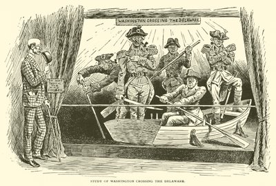 Studie von Washington überquert den Delaware von Frederick Burr Opper