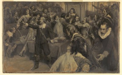 Szene im Parlament, 2. März 1629 von Frederick Coffay Yohn