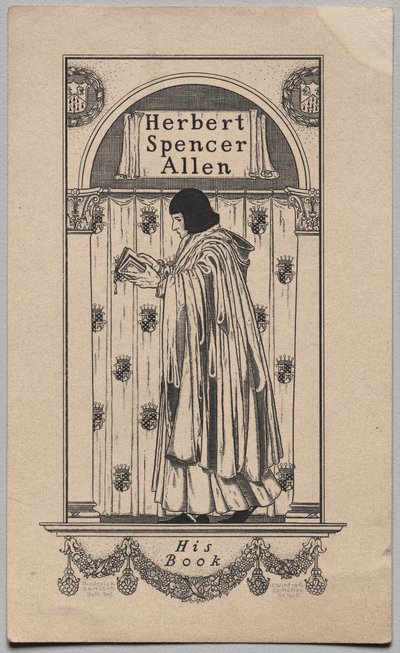 Exlibris: Herbert Spencer Allen, Sein Buch von Frederick Garrison Hall