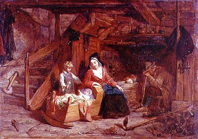 Ein Cottage-Inneres von Frederick Goodall