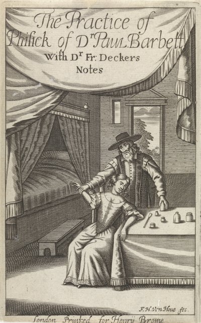 Doktor mit junger Frau in einem Interieur von Frederick Hendrick van den Hove
